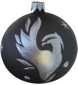 Vánoční koule Phoenix – ručně malované 1 ks